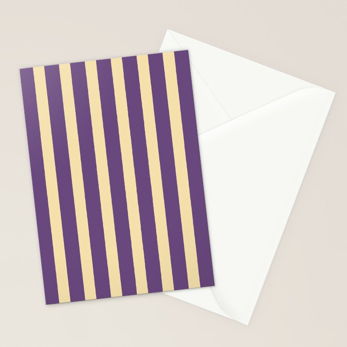 Simple Stripes Pattern - Purple Sand Stationery Card Gallery Image 2