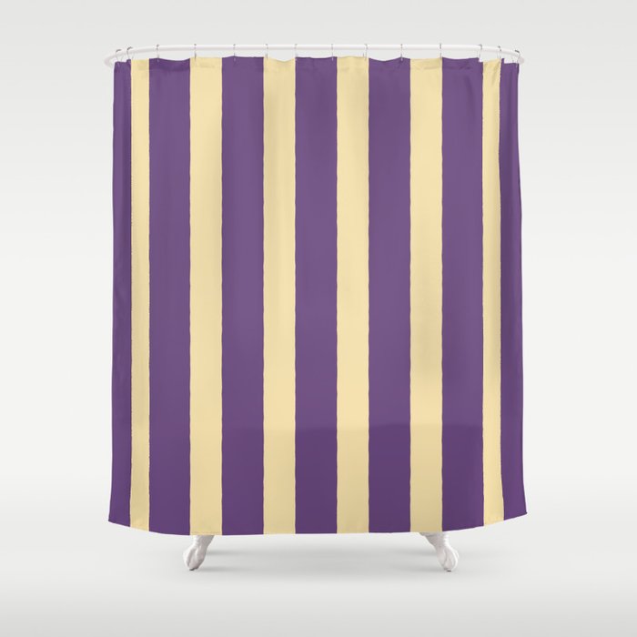 Simple Stripes Pattern - Purple Sand Shower Curtain Gallery Image 1