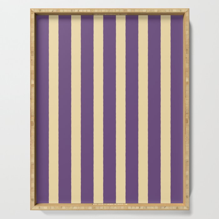 Simple Stripes Pattern - Purple Sand Serving Tray Gallery Image 1