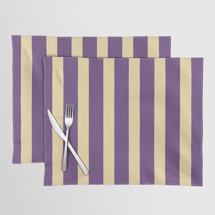 Simple Stripes Pattern - Purple Sand Placemat Gallery Image 1
