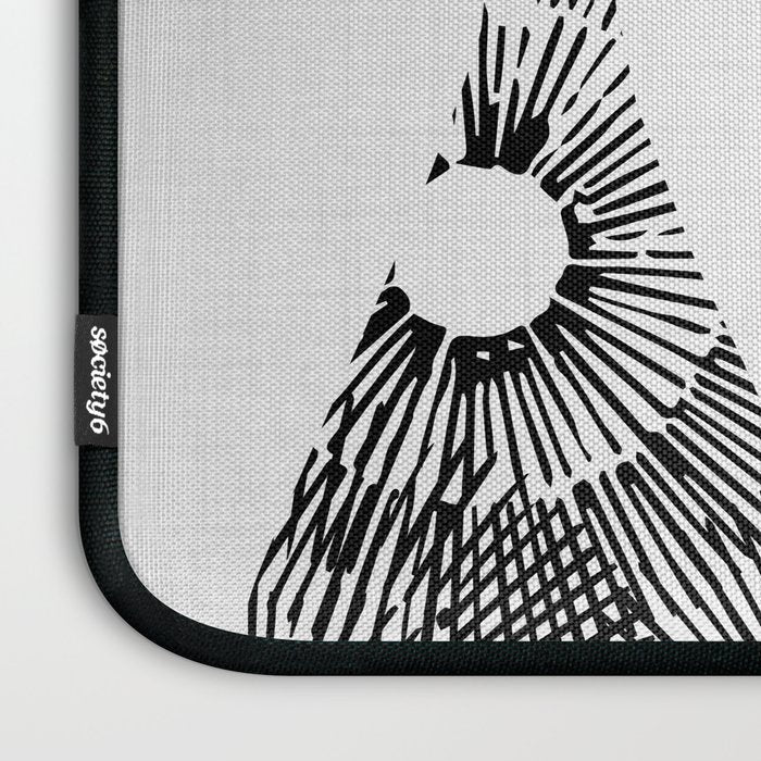 Plants in Black and White Vases Laptop Sleeve Gallery Image 3