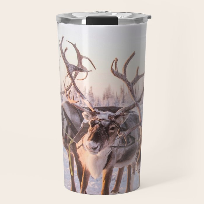 REINDEER PORTRAIT Travel Mug Gallery Image 1