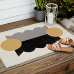BalanceColorblock - Gold Black Outdoor Rug Gallery Image 2