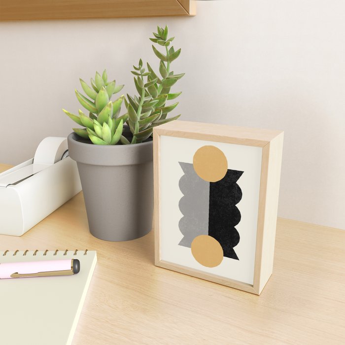 BalanceColorblock - Gold Black Mini Art Print Gallery Image 2