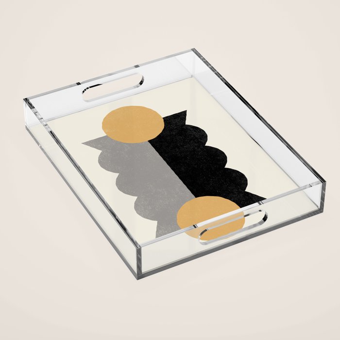 BalanceColorblock - Gold Black Acrylic Tray Gallery Image 1