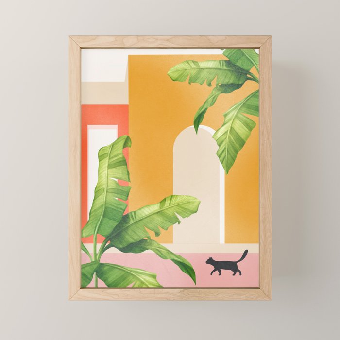 Cat Space III Mini Art Print Gallery Image 1