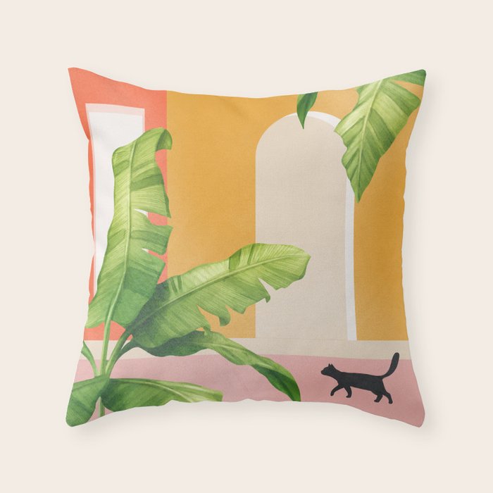 Cat Space III Throw Pillow Gallery Image 1