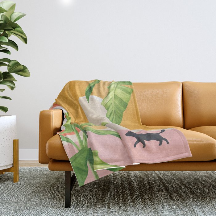 Cat Space III Throw Blanket Gallery Image 1