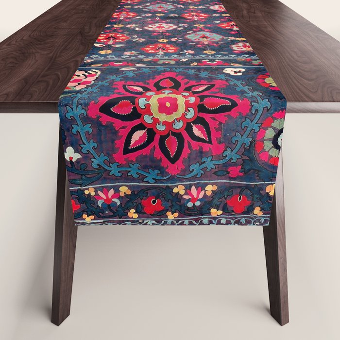 Lakai Suzani Shakhrisyabz Uzbek Embroidery Print Table Runner Gallery Image 1