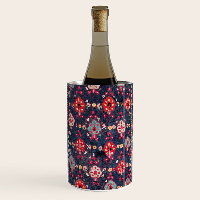 Lakai Suzani Shakhrisyabz Uzbek Embroidery Print Wine Chiller Gallery Image 1