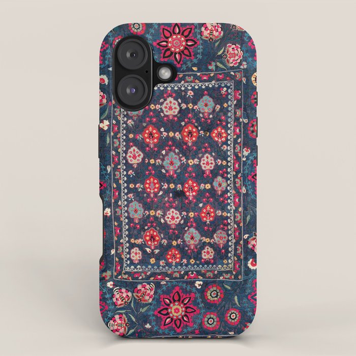Lakai Suzani Shakhrisyabz Uzbek Embroidery Print iPhone Case Gallery Image 1
