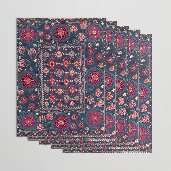 Lakai Suzani Shakhrisyabz Uzbek Embroidery Print Wrapping Paper Gallery Image 3