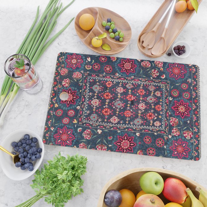 Lakai Suzani Shakhrisyabz Uzbek Embroidery Print Cutting Board Gallery Image 2