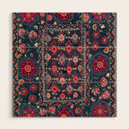 Lakai Suzani Shakhrisyabz Uzbek Embroidery Print Wood Wall Art Gallery Image 1