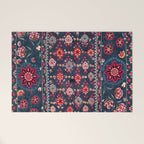 Lakai Suzani Shakhrisyabz Uzbek Embroidery Print Welcome Mat Gallery Image 1