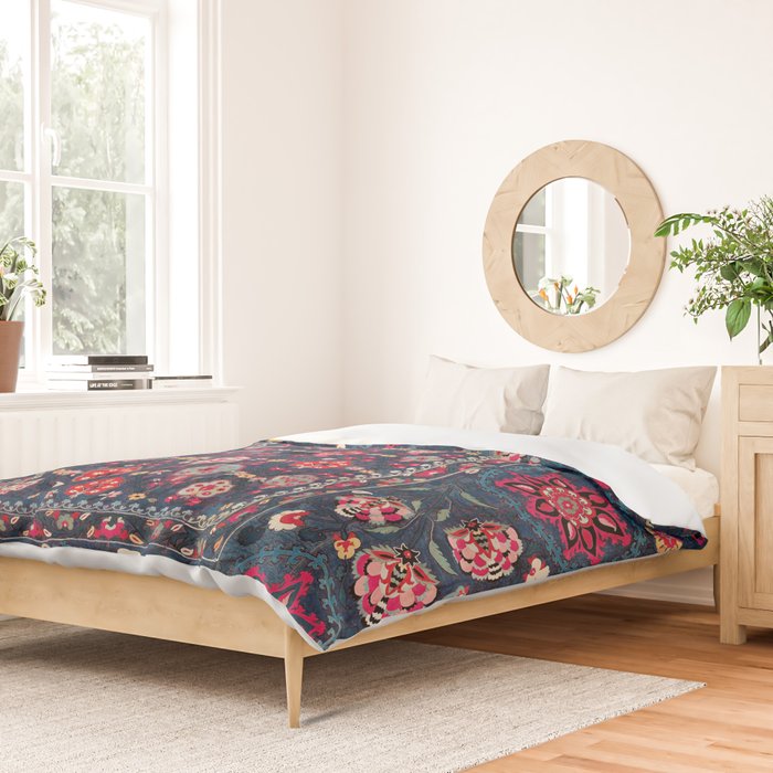Lakai Suzani Shakhrisyabz Uzbek Embroidery Print Duvet Cover Gallery Image 2