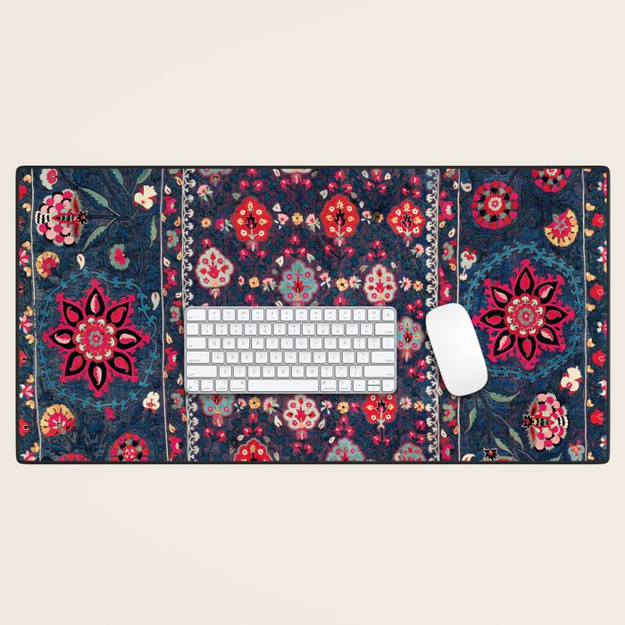 Lakai Suzani Shakhrisyabz Uzbek Embroidery Print Desk Mat Gallery Image 1