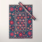 Lakai Suzani Shakhrisyabz Uzbek Embroidery Print Wrapping Paper Gallery Image 1