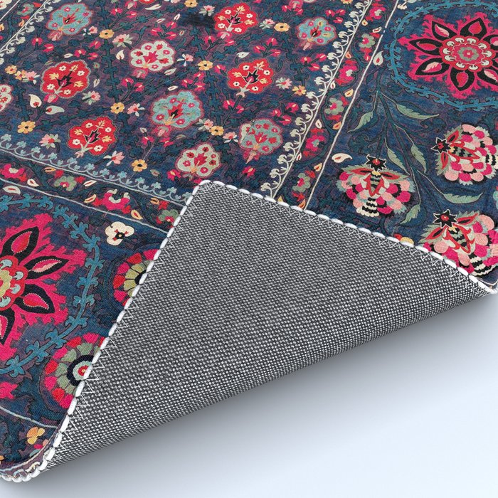 Lakai Suzani Shakhrisyabz Uzbek Embroidery Print Rug Gallery Image 4