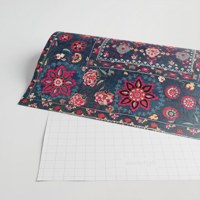 Lakai Suzani Shakhrisyabz Uzbek Embroidery Print Wrapping Paper Gallery Image 2