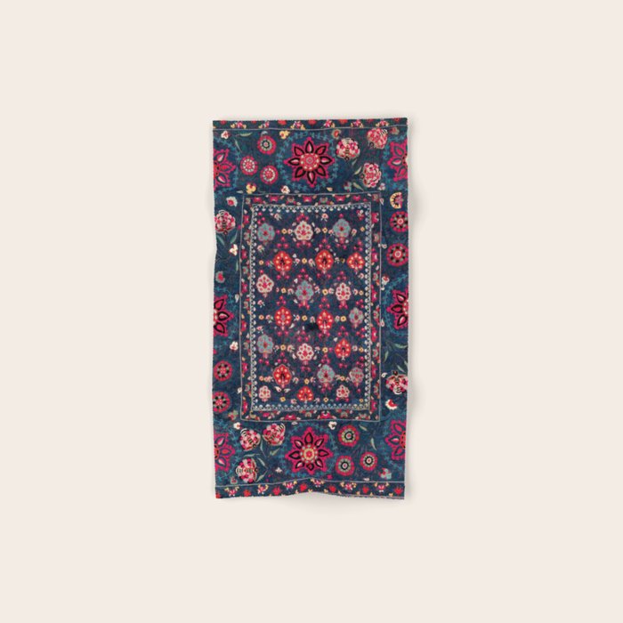 Lakai Suzani Shakhrisyabz Uzbek Embroidery Print Bath Towel Gallery Image 1