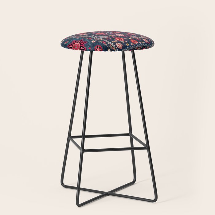 Lakai Suzani Shakhrisyabz Uzbek Embroidery Print Stool Gallery Image 1