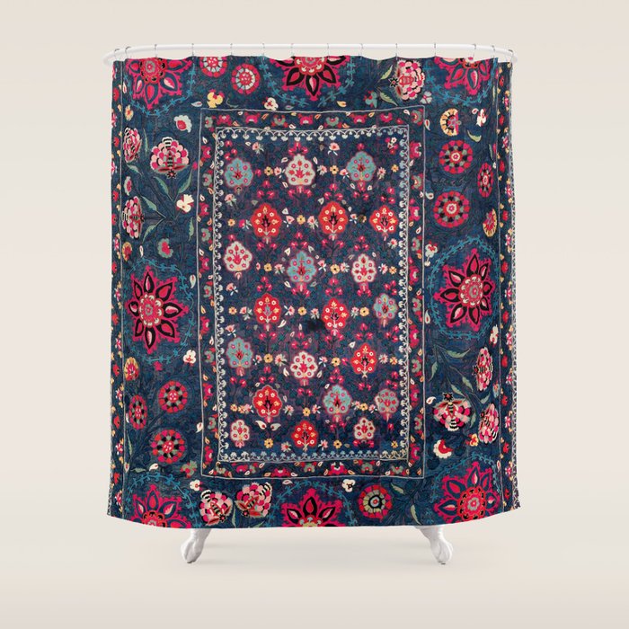 Lakai Suzani Shakhrisyabz Uzbek Embroidery Print Shower Curtain Gallery Image 1