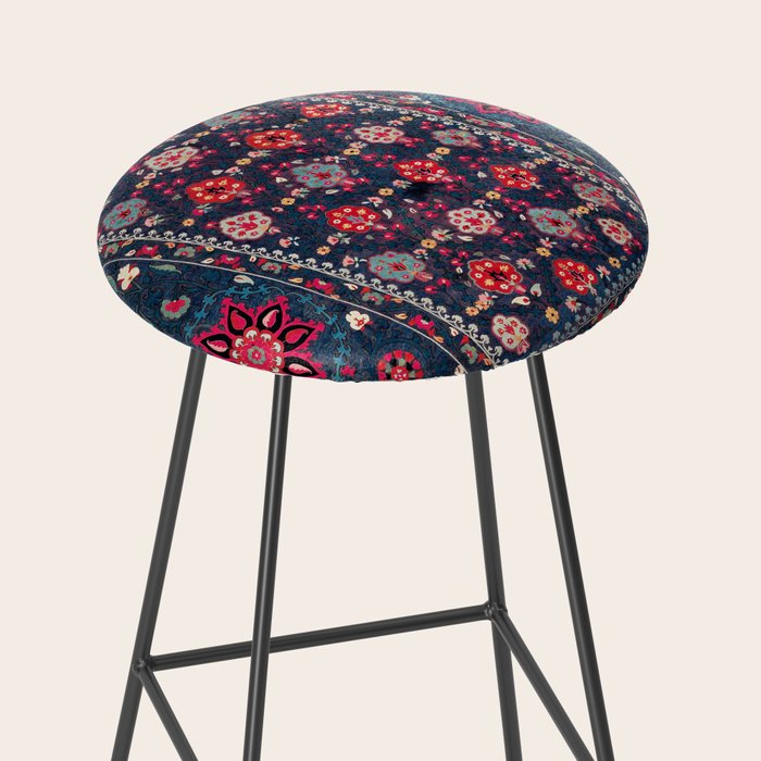 Lakai Suzani Shakhrisyabz Uzbek Embroidery Print Stool Gallery Image 2