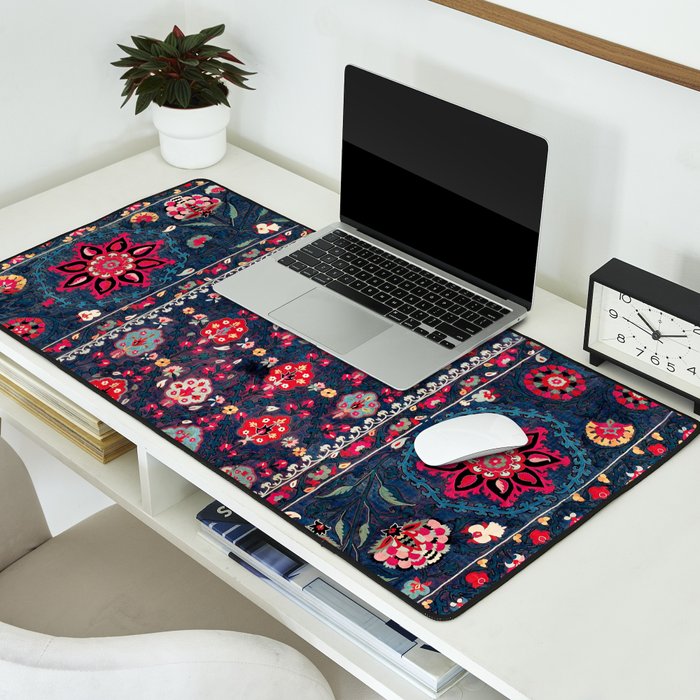 Lakai Suzani Shakhrisyabz Uzbek Embroidery Print Desk Mat Gallery Image 2