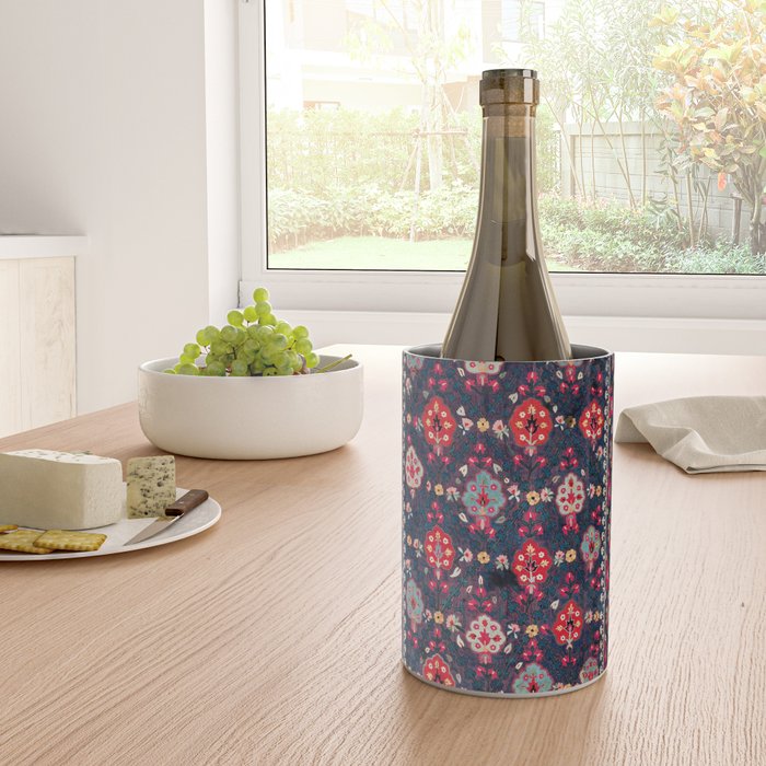 Lakai Suzani Shakhrisyabz Uzbek Embroidery Print Wine Chiller Gallery Image 4
