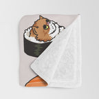 Sushi Persian Cat Throw Blanket Gallery Image 3