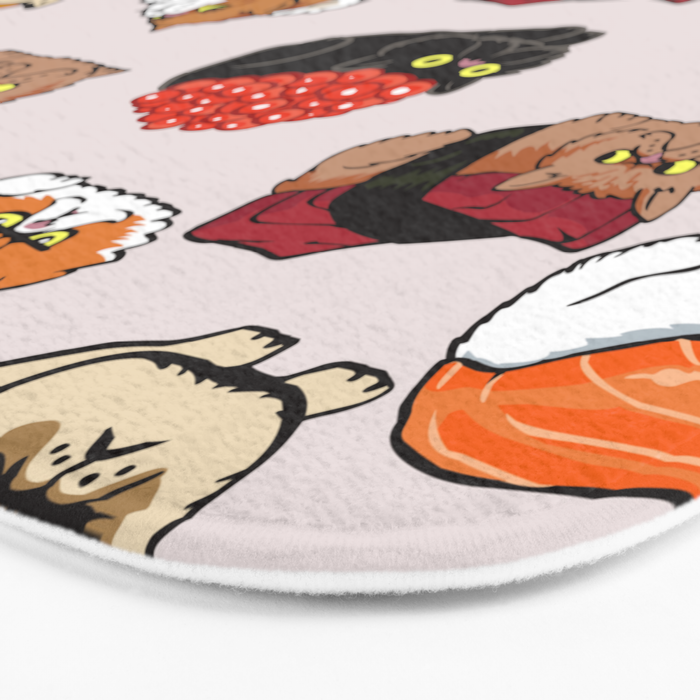 Sushi Persian Cat Bath Mat Gallery Image 3