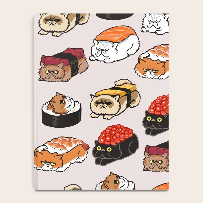 Sushi Persian Cat Notebook Gallery Image 4
