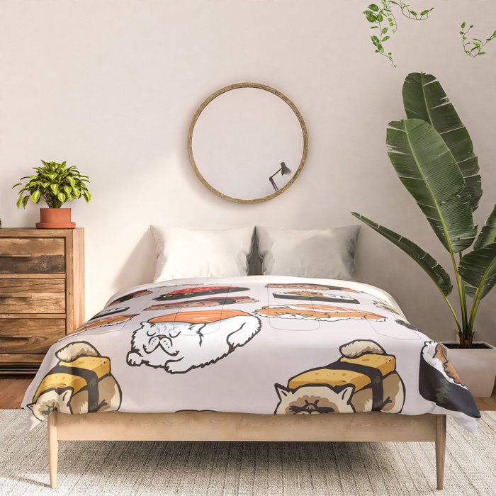 Sushi Persian Cat Comforter Gallery Image 3