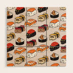 Sushi Persian Cat Wood Wall Art Gallery Image 1