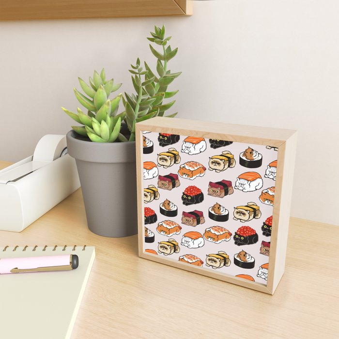Sushi Persian Cat Mini Art Print Gallery Image 2