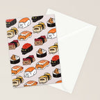 Sushi Persian Cat Stationery Card Gallery Image 2