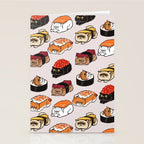 Sushi Persian Cat Stationery Card Gallery Image 2