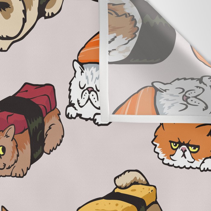 Sushi Persian Cat Wall Tapestry Gallery Image 3