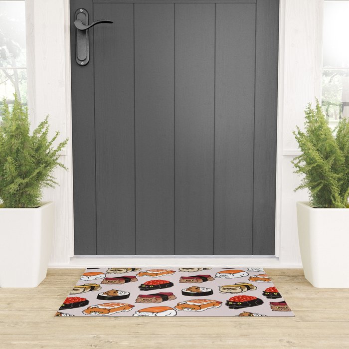 Sushi Persian Cat Welcome Mat Gallery Image 3