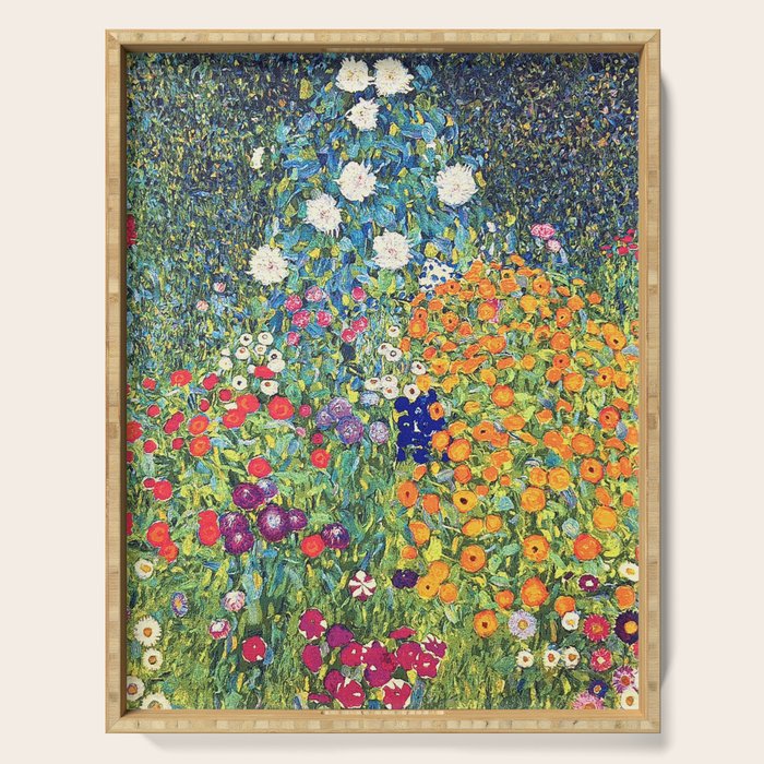 Gustav Klimt Flower Garden 2 Serving Tray Gallery Image 1