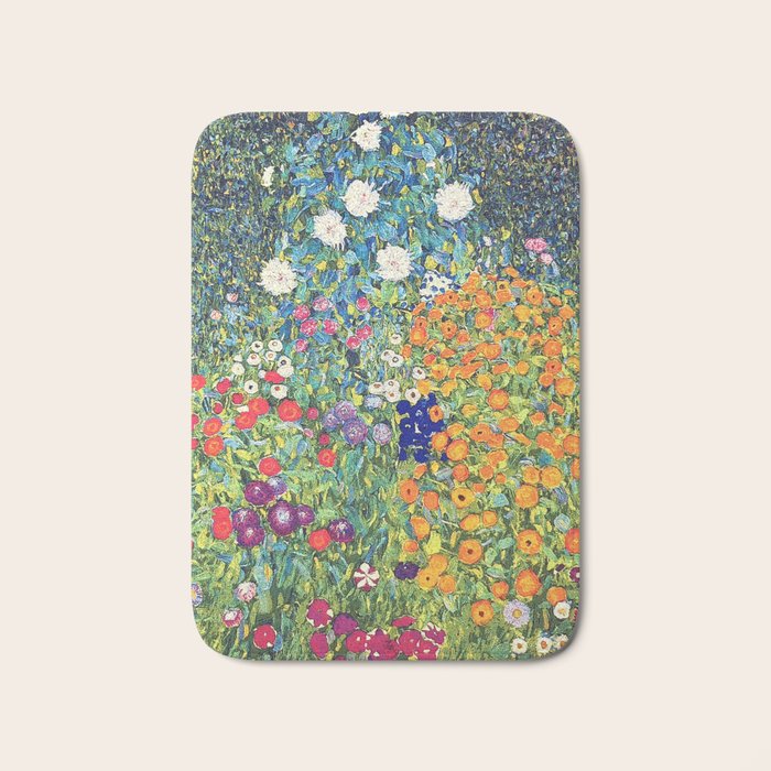 Gustav Klimt Flower Garden 2 Bath Mat Gallery Image 1
