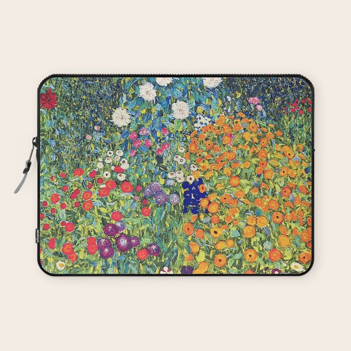 Gustav Klimt Flower Garden 2 Laptop Sleeve Gallery Image 1