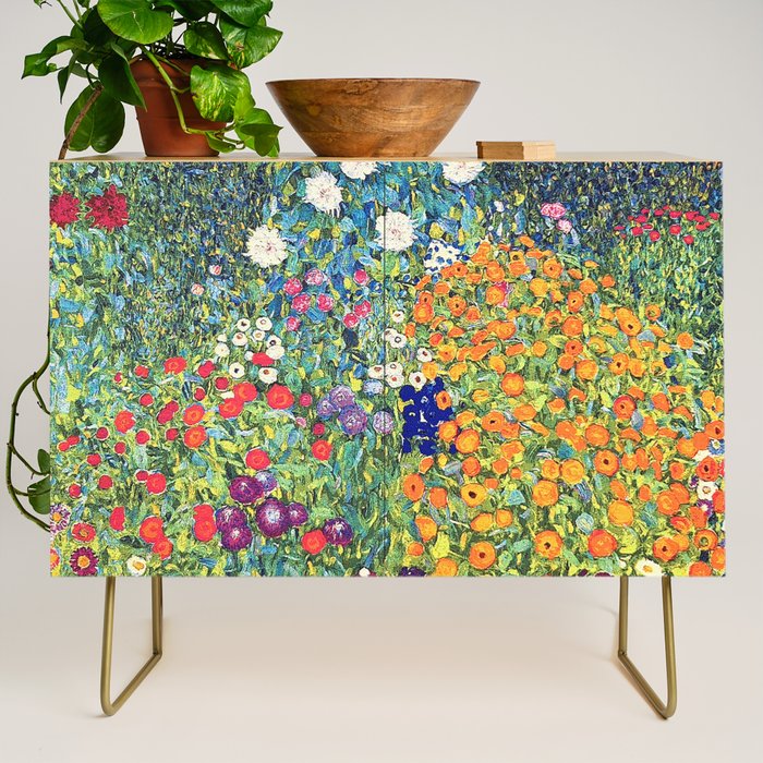 Gustav Klimt Flower Garden 2 Credenza Gallery Image 1