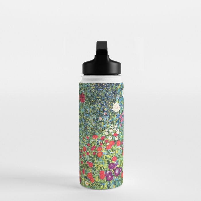 Gustav Klimt Flower Garden 2 Water Bottle Gallery Image 3