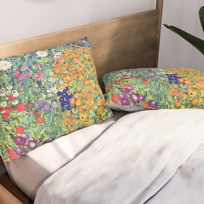 Gustav Klimt Flower Garden 2 Pillow Sham Gallery Image 2