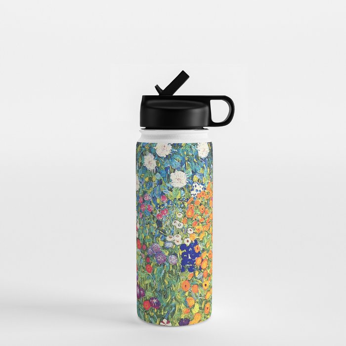 Gustav Klimt Flower Garden 2 Water Bottle Gallery Image 1