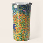 Gustav Klimt Flower Garden 2 Travel Mug Gallery Image 2
