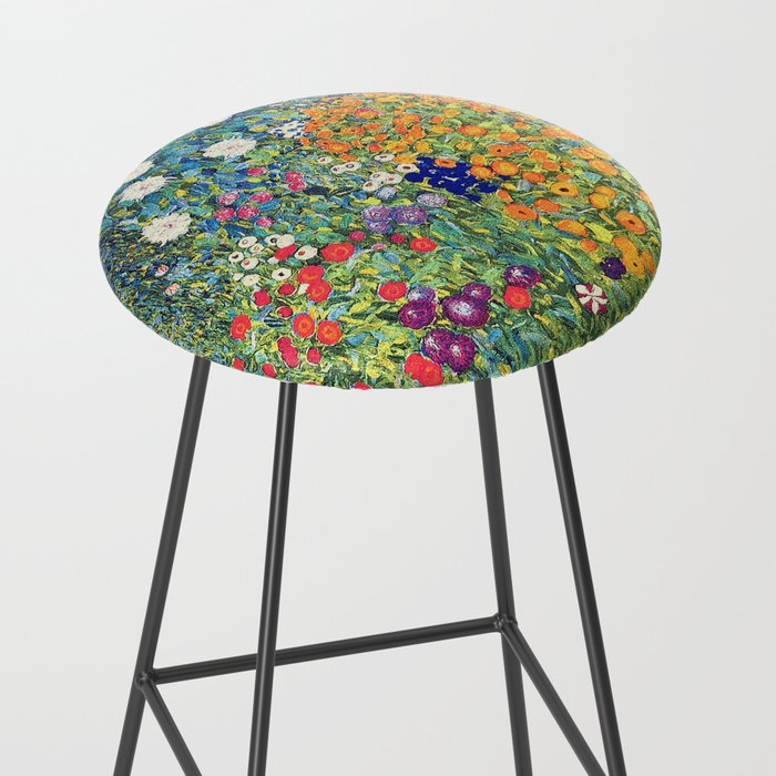 Gustav Klimt Flower Garden 2 Stool Gallery Image 2