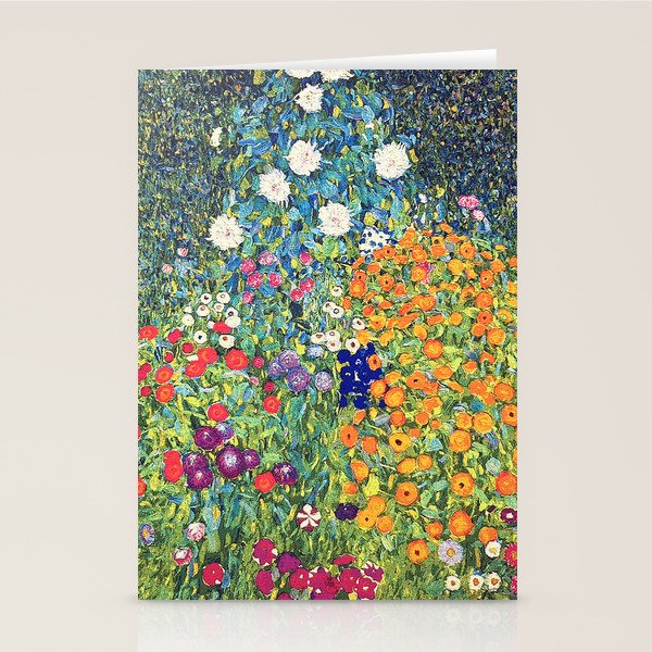 Gustav Klimt Flower Garden 2 Stationery Card Gallery Image 2